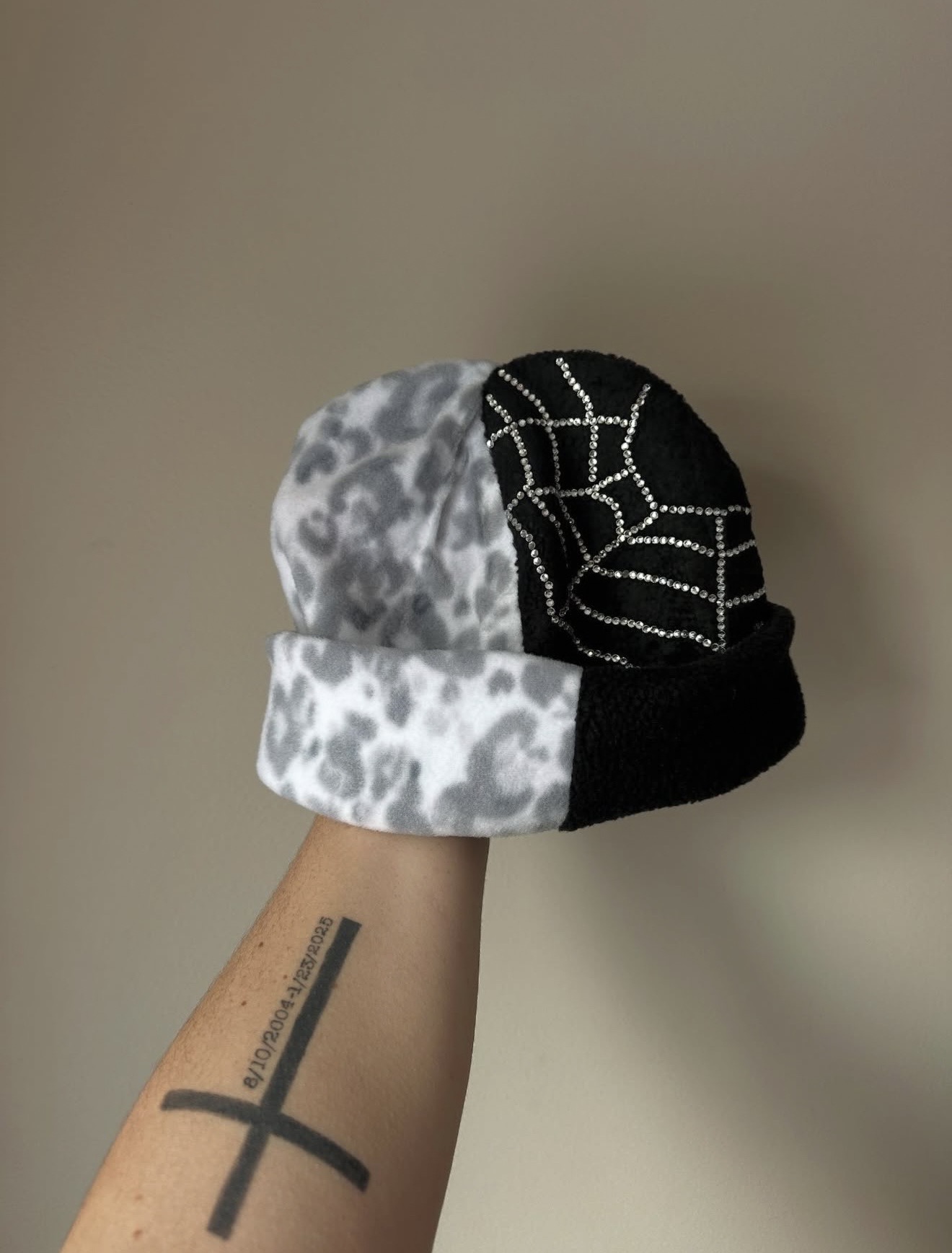 Topstitch beanie — Rhinestone Web